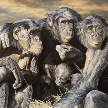 Pintura titulada "Four generations Ch…" por Julian Wheat, Obra de arte original, Acrílico