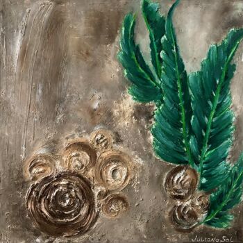 Painting titled "Harmony" by Juliana Sol, Original Artwork, Oil Mounted on Wood Stretcher frame