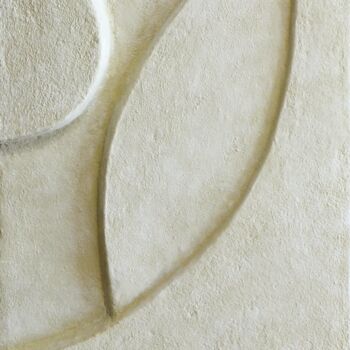 Sculpture titled "Relief from the San…" by Julie Max, Original Artwork, Plaster Mounted on Wood Stretcher frame