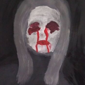 Peinture intitulée "La douleur" par Julien.B, Œuvre d'art originale, Acrylique