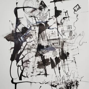 Σχέδιο με τίτλο "Post Mortem... 🌹" από Julien Grelier, Αυθεντικά έργα τέχνης, Ακρυλικό