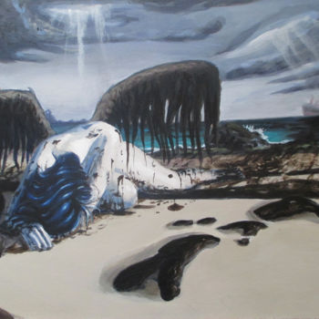 Peinture intitulée "voyage cote sauvage" par Moun'S, Œuvre d'art originale, Acrylique