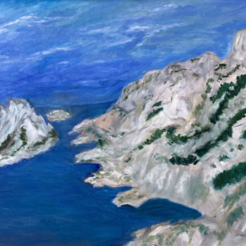 Malerei mit dem Titel "Calanque de Callelo…" von Julien Bonnivard, Original-Kunstwerk, Öl