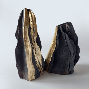 Sculpture titled "Volcano Ignea compo…" by Julia Klyueva, Original Artwork, Ceramics