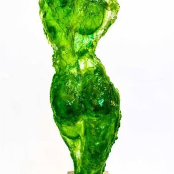 Escultura titulada "Green act" por Julijana Voloder, Obra de arte original, Vidrio