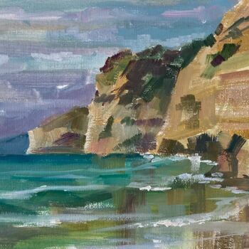 Malerei mit dem Titel "Kurion Beach. Cyprus" von July Kinart, Original-Kunstwerk, Öl