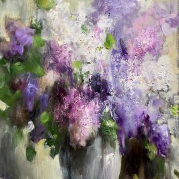 Painting titled "Lilac I" by Julya Moiseeva (FREYA MOZES), Original Artwork, Oil
