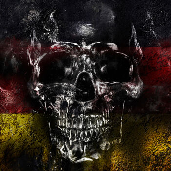 Arte digital titulada "Nation Skull Deutsc…" por Jürgen Haffa (creator), Obra de arte original, Foto-montaje Montado en Alum…
