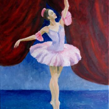 Pittura intitolato "Ballet Dancer" da Juri Semjonov, Opera d'arte originale, Olio Montato su Telaio per barella in legno