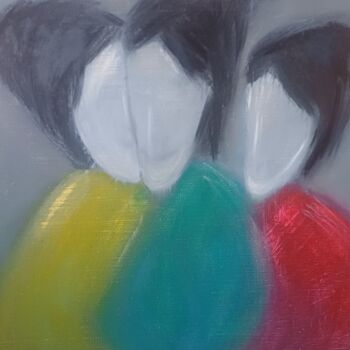 Картина под названием "Three sisters" - Juri Vassiljev, Подлинное произведение искусства, Масло