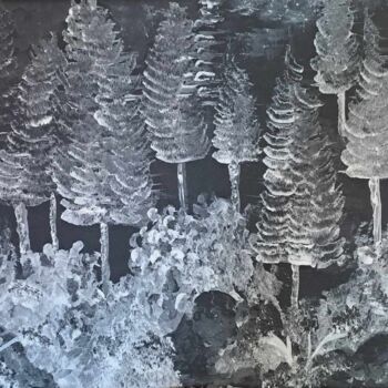 "Forêt enneigée" başlıklı Tablo Justine Brunier tarafından, Orijinal sanat, Akrilik