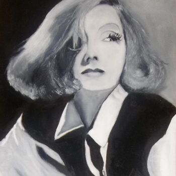 "Greta Garbo" başlıklı Tablo Justin Myers tarafından, Orijinal sanat, Petrol