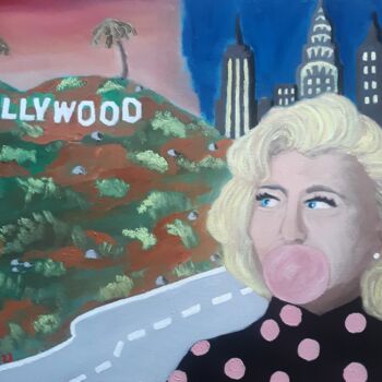 Schilderij getiteld "California Dreamin" door Justin Myers, Origineel Kunstwerk, Olie