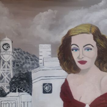 Peinture intitulée "Bette Davis eyes" par Justin Myers, Œuvre d'art originale, Huile