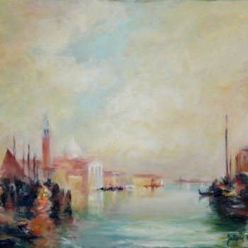 Peinture intitulée "San Giorgio Maggior…" par Philippe Juttens, Œuvre d'art originale, Huile