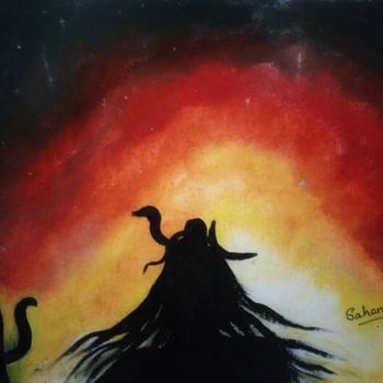 Painting titled "Kailashnath" by Sahana K, Original Artwork, Watercolor