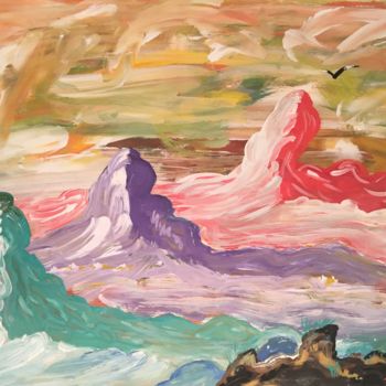 绘画 标题为“Волны на море.” 由Дарья Калашникова, 原创艺术品, 水粉