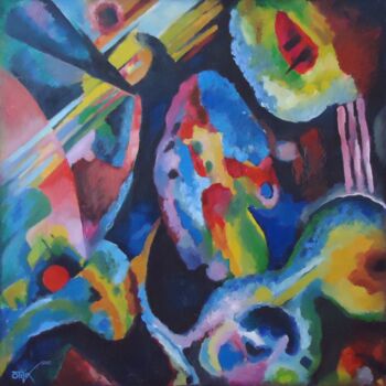 "Kandinsky s style" başlıklı Tablo Kaola Oty tarafından, Orijinal sanat, Petrol