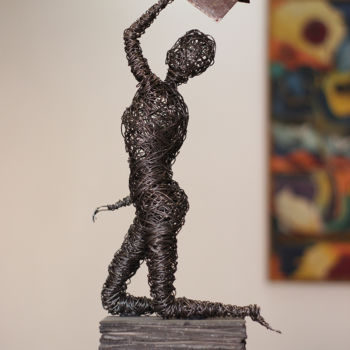 Sculpture intitulée "Last attempt (51x22…" par Karen Axikyan, Œuvre d'art originale, Métaux