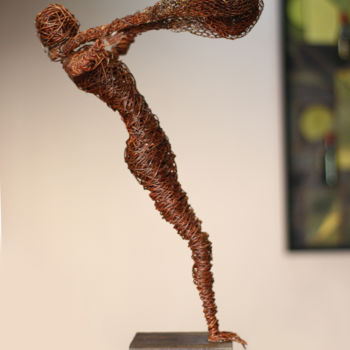 Sculpture titled "Equilibrium (59x30x…" by Karen Axikyan, Original Artwork, Metals