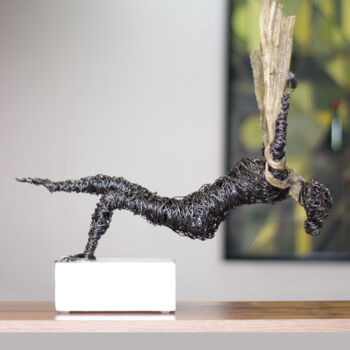 Sculpture titled "Relaxing 44x42x29cm…" by Karen Axikyan, Original Artwork, Metals