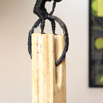 Sculpture titled "Shattered dream 36x…" by Karen Axikyan, Original Artwork, Metals