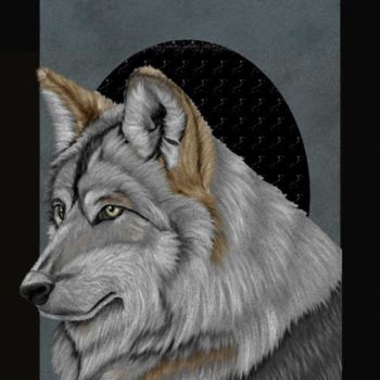 Digitale Kunst getiteld "wolf" door Karen Sheltrown, Origineel Kunstwerk, Digitaal Schilderwerk