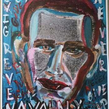 Digital Arts με τίτλο "Portrait of Alexei…" από Karibou Artist, Αυθεντικά έργα τέχνης, Ακρυλικό Τοποθετήθηκε στο Χαρτόνι