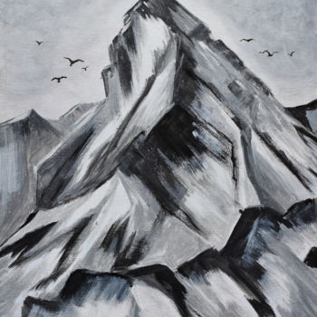 Peinture intitulée "Горная вершина" par Irina Lakeeva, Œuvre d'art originale, Acrylique