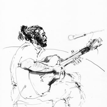 Dibujo titulada "Jazz musicians_16" por Karina Plachetka, Obra de arte original, Tinta