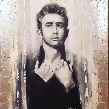 Peinture intitulée "JAMES DEAN" par Karine Colombani (KARINECO'ART), Œuvre d'art originale, Acrylique