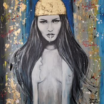 Painting titled "VANESSA" by Karine Colombani (KARINECO'ART), Original Artwork, Acrylic