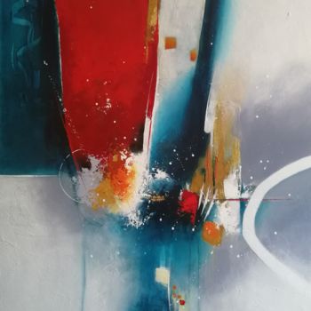 Painting titled "AU DELÀ DES APPAREN…" by Karineo, Original Artwork, Acrylic