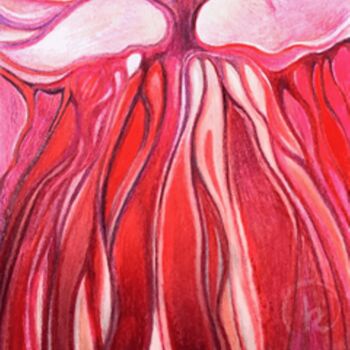 Drawing titled "The energy of Red C…" by Katarzyna Dietrych, Original Artwork, Pastel