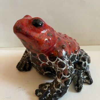 Sculpture intitulée "Frog magic" par Katerina Sherman, Œuvre d'art originale, Céramique