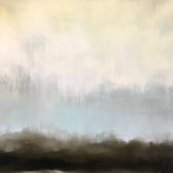 Painting titled "Ringing Silence" by Katerina Yakovleva, Original Artwork, Oil Mounted on Wood Stretcher frame