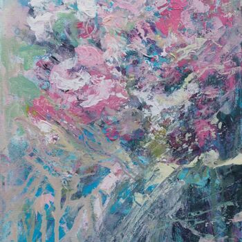 Painting titled "Garden of hope 4" by Kateryna Solodka (Katia Solodka), Original Artwork, Acrylic Mounted on Wood Stretcher…