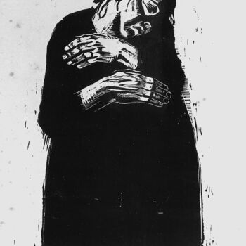 Incisioni, stampe intitolato "La veuve" da Käthe Kollwitz, Opera d'arte originale, incisione