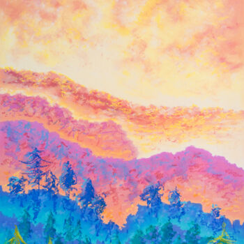 Pintura titulada "Pine Ridge" por Katherine Pieniazek, Obra de arte original, Pastel