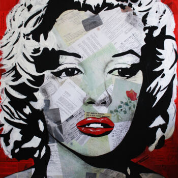 Painting titled "Marilyn MONROE  «Fl…" by Kathleen Artist, Original Artwork, Acrylic