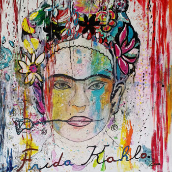Картина под названием "Frida Kahlo" - Katja M. Zippo, Подлинное произведение искусства, Акрил