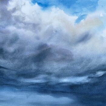 「Sky of Madeira」というタイトルの絵画 Katja Vollmerによって, オリジナルのアートワーク, 水彩画