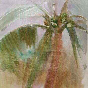 Painting titled "Coconuts" by Katrin Rymsha, Original Artwork, Watercolor