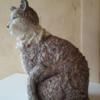 Sculpture titled "Ighor chat norvégie…" by Katyveline Ruiz, Original Artwork, Terra cotta