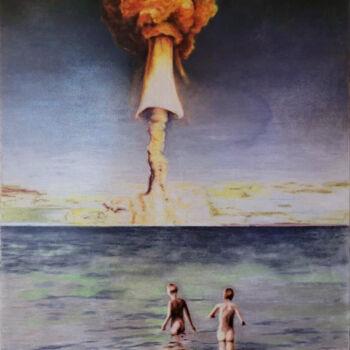 Painting titled "atom III" by Kay Pischang, Original Artwork, Chalk