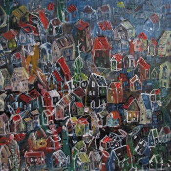 Malarstwo zatytułowany „Siedlisko 29” autorstwa Kazimiera Myk-Magdziak, Oryginalna praca, Olej