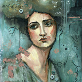 Painting titled "Przed świtem" by Katarzyna Bruniewska-Gierczak, Original Artwork, Oil