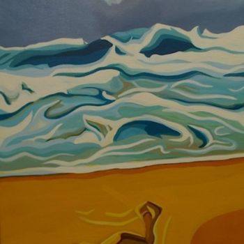 Painting titled "Australian Summer -…" by Kel Clarke, Original Artwork, Acrylic Mounted on Wood Stretcher frame