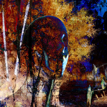 Digital Arts titled "L'arbre" by Kellestom, Original Artwork, Digital Painting