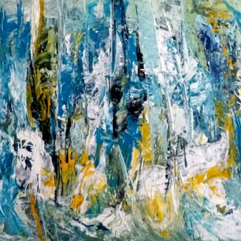 Pittura intitolato "abstrait6 "Atmosphè…" da Kelly Mathieu, Opera d'arte originale, Acrilico